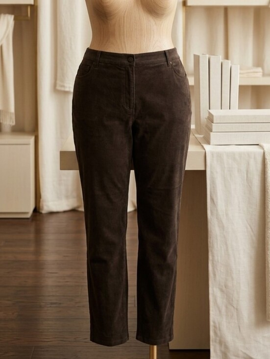 NYDJ Pants - NYDJ Chocolate Brown Faux Suede Lift Tuck Skinny Pants Size 20W